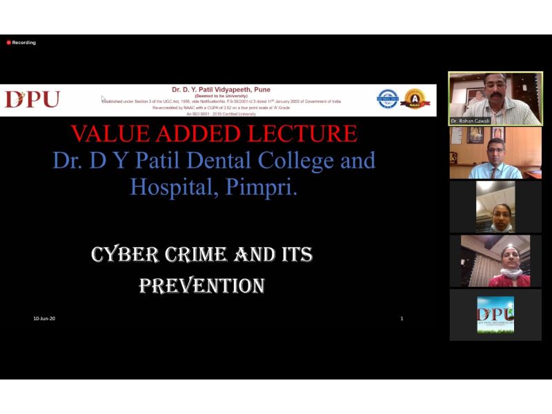 Cybercrime and its prevention Webinar